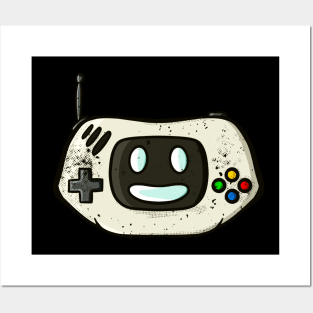 Gaming Pad Retro Gamer Cartoon Console Video Games Posters and Art